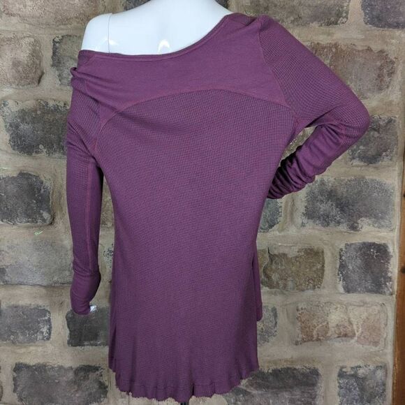 We The Free Malibu Purple Long Sleeve Thermal Top Woman's Size Medium OB8521803 - Picture 6 of 14